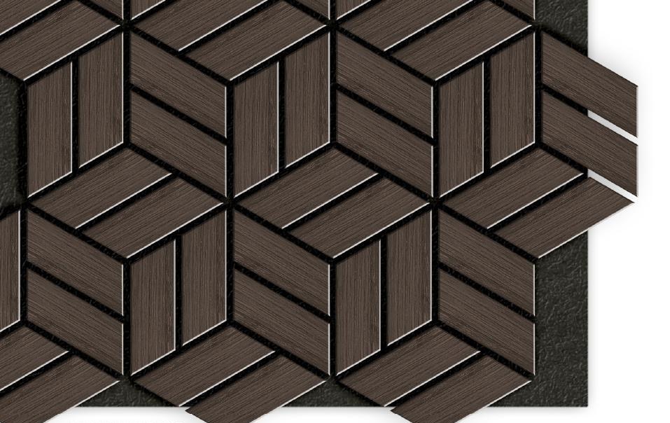 LINEHEXAGON 02 — Wood Line Hexagon wall panel finish
