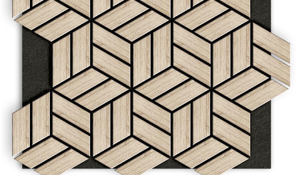 LINEHEXAGON 04 — Wood Line Hexagon wall panel finish